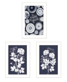 "It's Beautiful to Be Different" 3-Piece Vignette by Artisan House Fenway; Ready to Hang Framed Print; White Frame