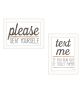 "Text Me If You Run Out of Toilet Paper While Seated" 2-Piece Vignette by Marla Rae; Ready to Hang Framed Print; White Frame