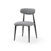 (Set of 6) Dining Chairs, Upholstered Chairs with Metal Legs for Kitchen Dining Room,Grey