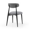 (Set of 6) Dining Chairs, Upholstered Chairs with Metal Legs for Kitchen Dining Room,Grey