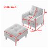 [Video] Welike Modern Fabric Single Sofa Chair; Living room chair; Comfortable Armchair with Solid Wood Legs; Tufted Chair for Reading or Lounging