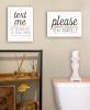 "Text Me If You Run Out of Toilet Paper While Seated" 2-Piece Vignette by Marla Rae; Ready to Hang Framed Print; White Frame