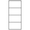 Sliding Door Frosted ESG Glass and Aluminum 35.4"x80.7" Black