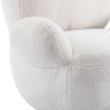 Orisfur. Swivel Accent Chair; Teddy Short Plush Particle Velvet Armchair; 360 Degree Swivel Barrel Chair for Living Room; Hotel; Bedroom; Office; Loun