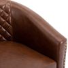 COOLMORE Accent Chair with Ottoman; Mid Century Modern Barrel Chair Upholstered Club Tub Round Arms Chair for Living Room