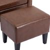 COOLMORE Accent Chair with Ottoman; Mid Century Modern Barrel Chair Upholstered Club Tub Round Arms Chair for Living Room
