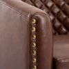 COOLMORE Accent Chair with Ottoman; Mid Century Modern Barrel Chair Upholstered Club Tub Round Arms Chair for Living Room