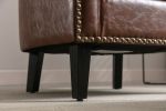 COOLMORE Accent Chair with Ottoman; Mid Century Modern Barrel Chair Upholstered Club Tub Round Arms Chair for Living Room