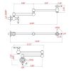 Pot Filler Faucet Wall Mount; with Double Joint Swing Arms Brushed Nickel