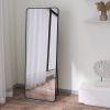 Full-Length Mirror 63"x20";  Round Corner Aluminum Alloy Frame Floor Full Body Large Mirror;  Stand or Leaning Against Wall for Living Room or Bedroom