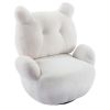Orisfur. Swivel Accent Chair; Teddy Short Plush Particle Velvet Armchair; 360 Degree Swivel Barrel Chair for Living Room; Hotel; Bedroom; Office; Loun