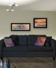 "Rowing in the Western Sky's" 2-Piece Vignette by Tracy Owen-Cullimore; Ready to Hang Framed Print; Black Frame