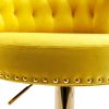 COOLMORE Swivel Bar Stools Set of 2 Adjustable Counter Height Chairs with Footrest for Kitchen, Dining Room 2PC/SET