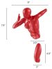 Glossy Wall Sculpture 13" Runner, Glossy Red