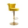 COOLMORE Swivel Bar Stools Set of 2 Adjustable Counter Height Chairs with Footrest for Kitchen, Dining Room 2PC/SET
