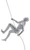 Gold, Metallic Red, & Chrome Wall Sculpture Climbing Set