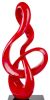 Abstract Fire Resin Sculpture, Red, Small - Size 23" x 11" x 8"