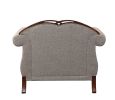ACME Miyeon Chair w/1 Pillow, Fabric &amp; Cherry 55367