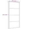 Sliding Door Frosted ESG Glass and Aluminum 35.4"x80.7" Black