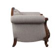 ACME Miyeon Chair w/1 Pillow, Fabric &amp; Cherry 55367