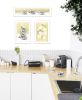 "Tea Cups & Yellow Flowers" 3-Piece Vignette by Artisan House Fenway; ; Ready to Hang Framed Print; White Frame