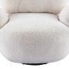 Orisfur. Swivel Accent Chair; Teddy Short Plush Particle Velvet Armchair; 360 Degree Swivel Barrel Chair for Living Room; Hotel; Bedroom; Office; Loun