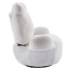 Orisfur. Swivel Accent Chair; Teddy Short Plush Particle Velvet Armchair; 360 Degree Swivel Barrel Chair for Living Room; Hotel; Bedroom; Office; Loun