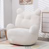 Orisfur. Swivel Accent Chair; Teddy Short Plush Particle Velvet Armchair; 360 Degree Swivel Barrel Chair for Living Room; Hotel; Bedroom; Office; Loun