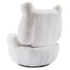 Orisfur. Swivel Accent Chair; Teddy Short Plush Particle Velvet Armchair; 360 Degree Swivel Barrel Chair for Living Room; Hotel; Bedroom; Office; Loun