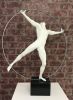 Ring Man Resin Sculpture, White - Size 27.5" x 23.5" x 7"