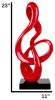 Abstract Fire Resin Sculpture, Red, Small - Size 23" x 11" x 8"