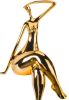 Isabella Resin Woman Sculpture, Gold - Size 15" x 7" x 8"