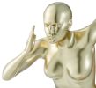 Glossy Wall Sculpture 13" Runner, Gold-W