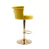 COOLMORE Swivel Bar Stools Set of 2 Adjustable Counter Height Chairs with Footrest for Kitchen, Dining Room 2PC/SET