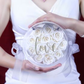 Acrylic Flower Sugar Bag Birthday Gift (Color: White)