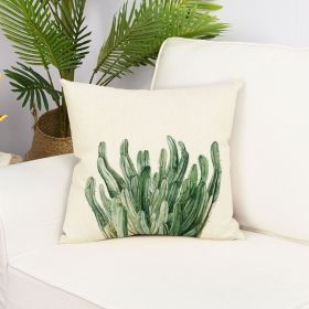 Green Small Leaf Plant Pillow Cover (Option: Style2863-45 X45cm Without Pillow)