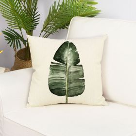 Green Small Leaf Plant Pillow Cover (Option: Style2867-45 X45cm Without Pillow)