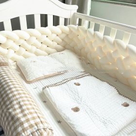 Six-strand Bed Fence Twist Braid New Hand-woven Long Knotted Pillow (Option: Milk White-6 Shares 240cm)