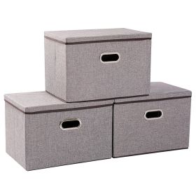 Portable Desktop Storage Box Fabric Folding Storage Box (Option: Gray-5pcs)