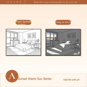 LED Luminous Decorative Light Painting (Option: Sunset Warm Sun-S Remote Control Charging)