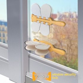 Children's Safety Protection Window Lock Punch-free Anti-pinching (Option: Window Security Lock Yellow)