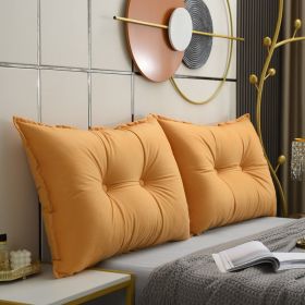 Technology Cloth Bedside Cushion Tatami Soft Bag Headboard Sofa Cushion (Option: Tangerine-60x60cm)