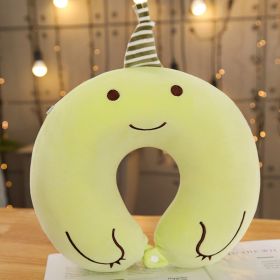 Cartoon Memory Cotton U-shaped Cervical Pillow (Option: Light yellow)