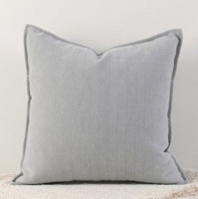 Living Room Sofa Herringbone Pattern Chenille Pillowcase (Option: Space Grey-65x65cm)