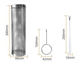 Stainless Steel Cylinder Barbecue Cage (Option: Style 2)