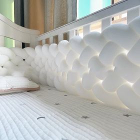 Six-strand Bed Fence Twist Braid New Hand-woven Long Knotted Pillow (Option: White-6 Strands 2 M)