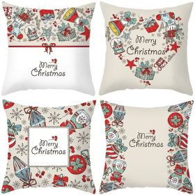 Sofa Living Room Christmas Pillow Cover Combination (Option: 1045Style-45x45cm)