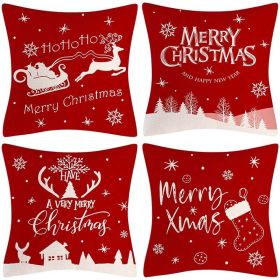 Sofa Living Room Christmas Pillow Cover Combination (Option: 1069Style-45x45cm)