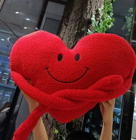 Healing Love Arm Villain Pillow (Option: Red Love Pillow Smile Style-45x 30cm)
