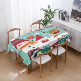 Printed Christmas Polyester Tablecloth Rectangular (Option: Style 3-140x180CM)